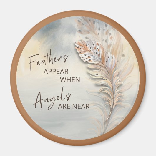 Inspirationsquelle und Angel Zitat Wasserfarbe 3" Magnet (Vorne)