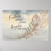 Inspirationsquelle und Angel Zitat Wasserfarbe Poster (Vorne)