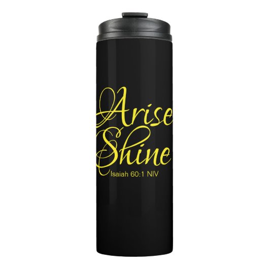 Inspirationsquelle und Shine Faith Black Thermal Thermosbecher (Vorderseite)