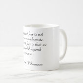 Inspirationsquelle "Unsere tiefste Angst"-Tasse Kaffeetasse (VorderseiteRechts)