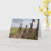 Inspirationsquotation mit Giraffen Karte (Gelbe Blume)