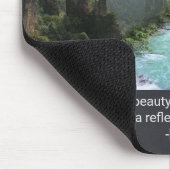 Inspirationsquotation von Rumi mit Naturbild Mousepad (Ecke)