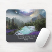 Inspirationsquotation von Rumi mit Naturbild Mousepad (Mit Mouse)
