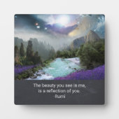 Inspirationsquotation zum Thema Schönheit von Rumi Fotoplatte (Vorderseite)