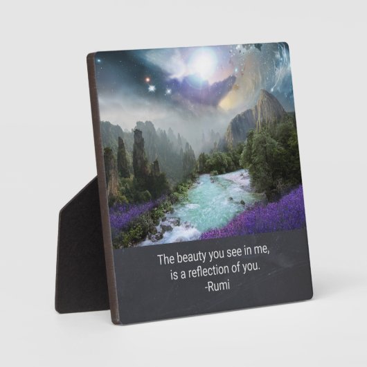 Inspirationsquotation zum Thema Schönheit von Rumi Fotoplatte (Vorderseite)