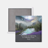 Inspirationsquotation zum Thema Schönheit von Rumi Magnet (Vorderseite/Rückseite)