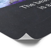 Inspirationsquotation zum Thema Schönheit von Rumi Poster (Ecke)