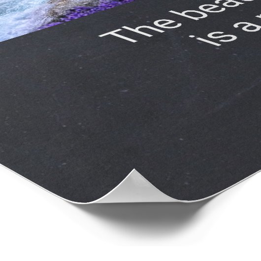 Inspirationsquotation zum Thema Schönheit von Rumi Poster (Ecke)