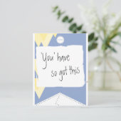 Inspirationsquote. Ausschnitt-Flag-Geschenk Postkarte (Stehend Vorderseite)