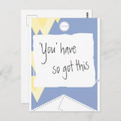 Inspirationsquote. Ausschnitt-Flag-Geschenk Postkarte (Vorne/Hinten)