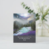 Inspirationsquote für Schönheit von Rumi Postkarte (Stehend Vorderseite)