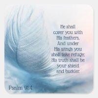 Inspirationsreicher Psalm 91:4 unter seinen Winkel