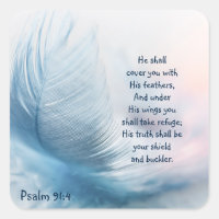 Inspirationsreicher Psalm 91:4 unter seinen Winkel