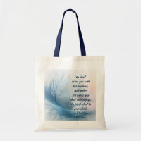 Inspirationsreicher Psalm 91:4 unter seinen Winkel