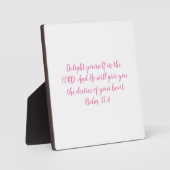 Inspirationsreligiöse Textschrift Fotoplatte (Vorderseite)