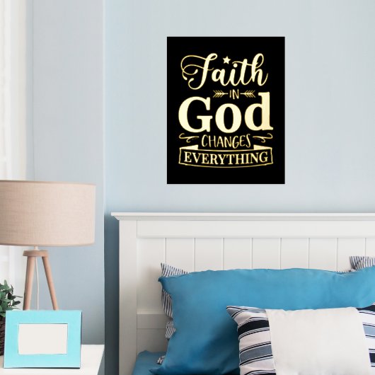 Inspirationsreligiöse Zitate Der Glaube an Gott Foliendrucke (In Situ (Schlafzimmer))