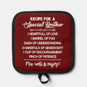 Inspirationsrezeptur für einen besonderen Bruder Topflappen (Vorderseite)