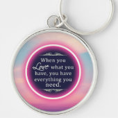 Inspirationsrosa Cloud Schlüsselanhänger (Vorne)