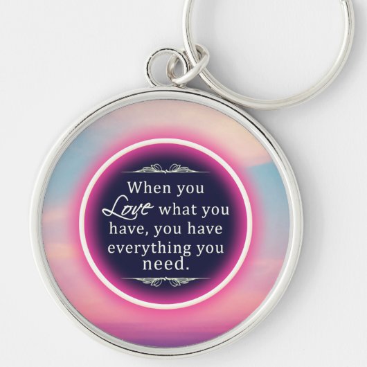 Inspirationsrosa Cloud Schlüsselanhänger (Vorne)