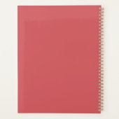 Inspirationsrote Retro-Blume Planer (Rückseite)