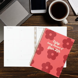 Inspirationsrote Retro-Blume Planer