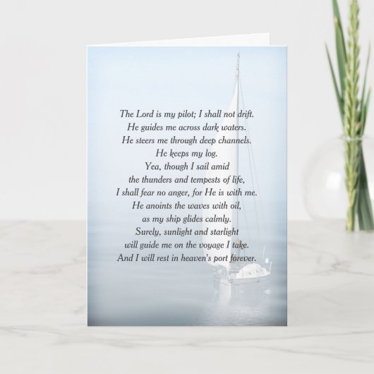Inspirationssailor Verse für Beileid Karte (Vorderseite)