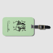 Inspirationssänger, Silhouette-Fest-Tänzer Gepäckanhänger (Vorderseite (Horizontal))