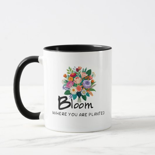 Inspirationssatz - Blühen, wo Sie gepflanzt werden Tasse (Links)