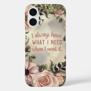 Inspirationssatz Gesetz der Anziehung Motivierend iPhone 16 Hülle