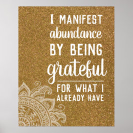 Inspirationssatz Gesetz der Anziehung Motivierend Poster