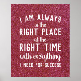 Inspirationssatz Gesetz der Anziehung Motivierend Poster