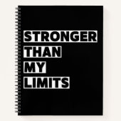 Inspirationssatz ist größer als meine Grenzen Notizblock (Vorderseite)