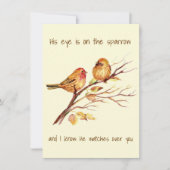 Inspirationssatz Sein Auge ist auf dem Sparrow, (Vorderseite)