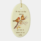 Inspirationssatz Sein Auge ist auf dem Sparrow, Keramik Ornament (Rechts)