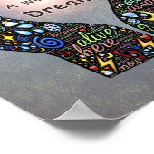 Inspirationssatz über Hoffnung und Träume Poster (Ecke)