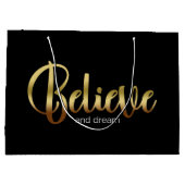 Inspirationssätze Goldener Glaube und Traum Große Geschenktüte (Rückseite)