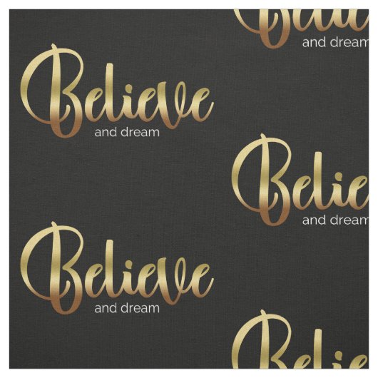 Inspirationssätze Goldener Glaube und Traum Stoff (Muster)