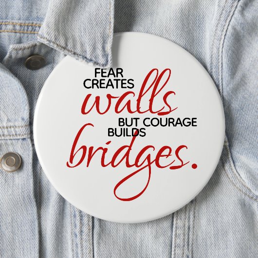 Inspirationssätze Mut baut Brücken Button (Beispiel)