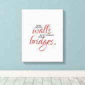 Inspirationssätze Mut baut Brücken Leinwanddruck (Insitu (Holzboden))