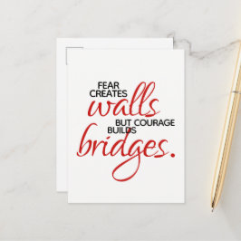 Inspirationssätze Mut baut Brücken Postkarte