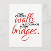 Inspirationssätze Mut baut Brücken Postkarte (Vorderseite)