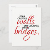 Inspirationssätze Mut baut Brücken Postkarte (Vorne/Hinten)