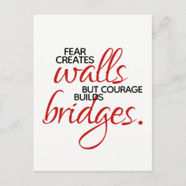 Inspirationssätze Mut baut Brücken Postkarte