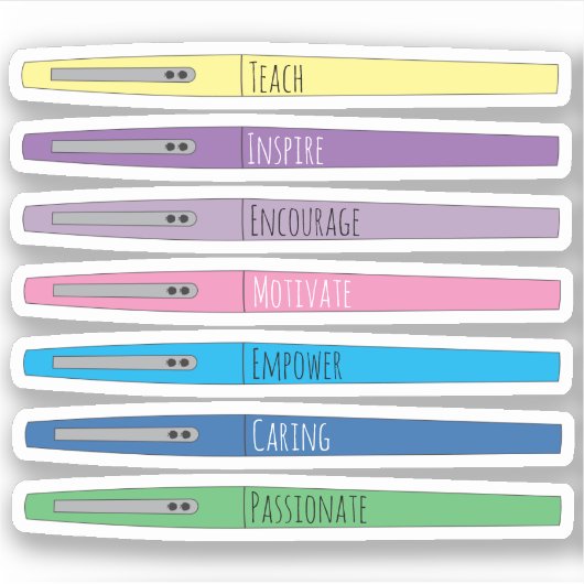 Inspirationsschleiferlehrer Sticker Vinyl Sticker (Vorderseite)