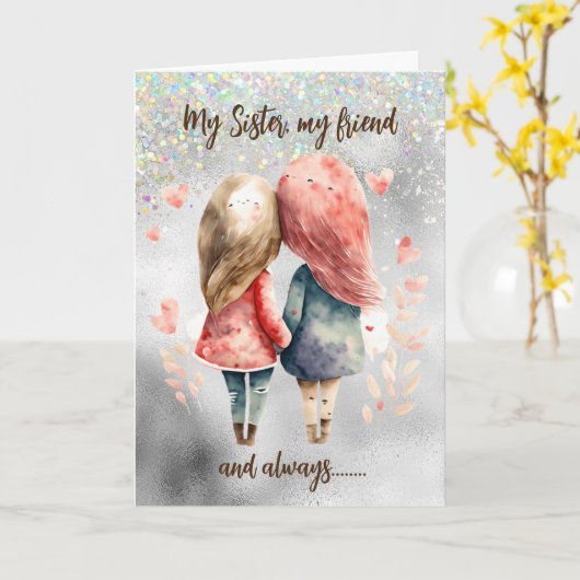 InspirationsSchwester (Freund, Person) Karte (Gelbe Blume)