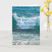 Inspirationsseewelle Nautic E.E. Cummings Zitat Karte (Gelbe Blume)