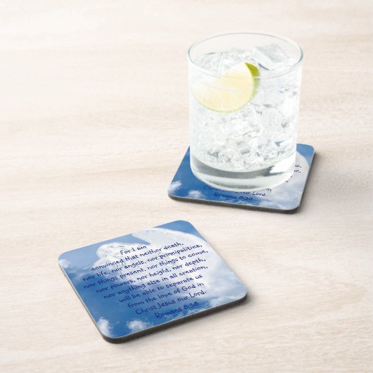 Inspirationsskriptur Christus Jesus Getränkeuntersetzer (Rechte Seite)