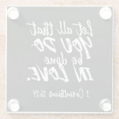 Inspirationsskriptur der Liebe - 1 Korinther 16:14 Glasuntersetzer (Rückseite)