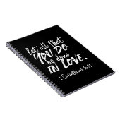 Inspirationsskriptur der Liebe - 1 Korinther 16:14 Notizblock (Rechte Seite)