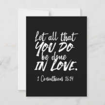 Inspirationsskriptur der Liebe - 1 Korinther 16:14